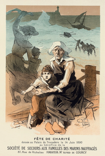 Digital Print - Socit De Secours Aux Familles Des Marins Naufrags by Jules Chret
