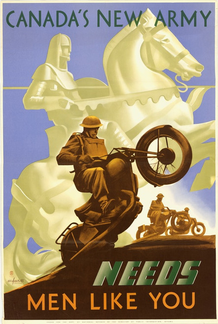 Digital Print - Canada's New Army Needs Men Like You by Eric Aldwinckle
