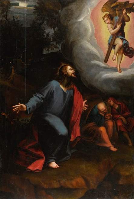 Digital Print - Christ In The Garden Of Gethsemane by Juan Sariena