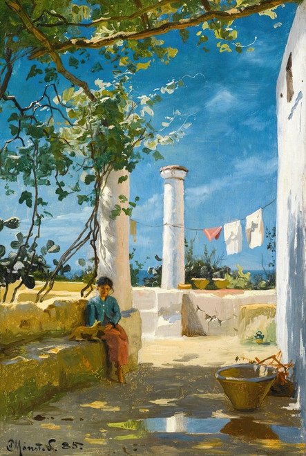 Digital Print - Summer In Capri by Peder Mrk Mnsted