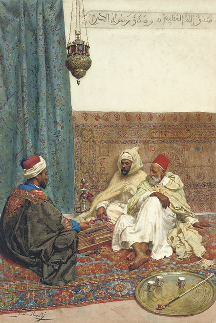 Digital Print - A Game of Tavli by Giulio Rosati