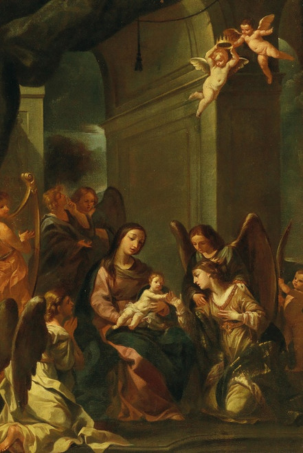 Digital Print - The mystical Marriage of Saint Catherine by Emilian School