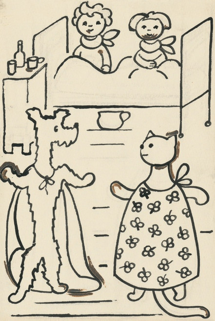 Digital Print - I Had a Dog and a Cat Pl 30 by Josef apek