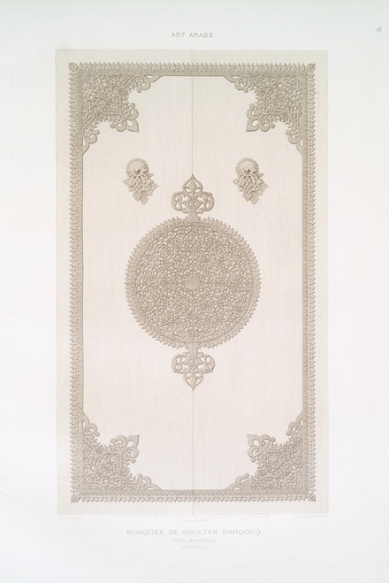 Digital Print - Mosque de soultan Barqouq; porte intrieure (XIVe. sicle) by mile Prisse d'Avennes