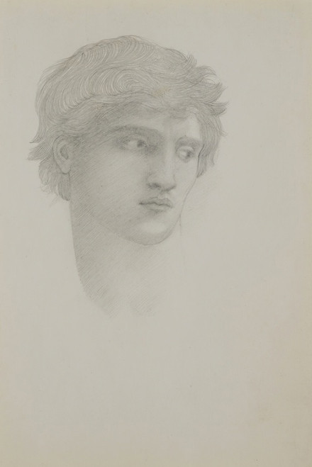 Digital Print - Study for head of Perseus in the rock of doom by Sir Edward Coley Burne-Jones