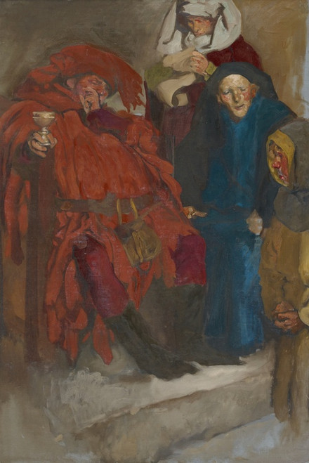 Digital Print - Compositional Study, possibly for The Merry Wives ofWindsor by Edwin Austin Abbey