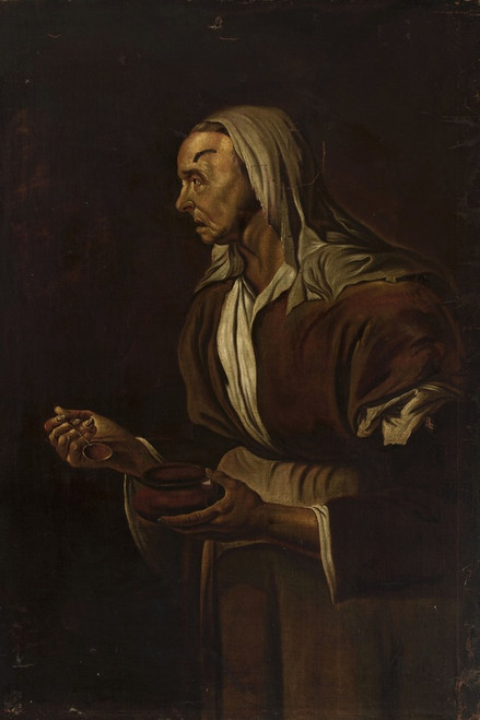 Digital Print - Portrait of an old woman with a bowl by Pietro Bellotti