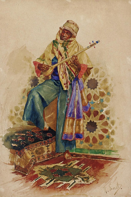 Digital Print - An Arab Musician by Rudolf Ernst