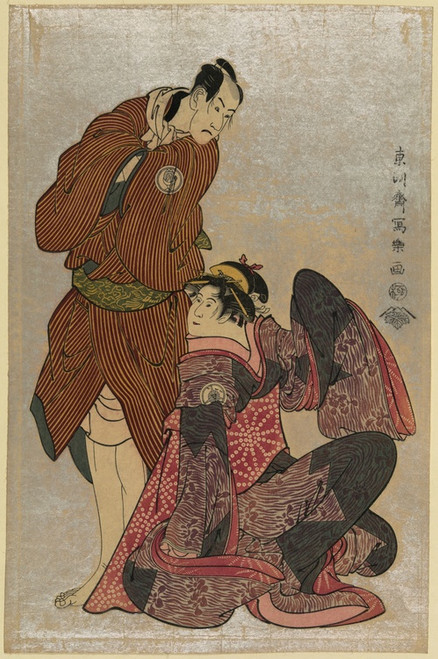 Digital Print - Sandiaime band hikosabur (no obiya chmemon to) yodaime iwai hanshir (no shinanoya ohan) by Tshsai Sharaku