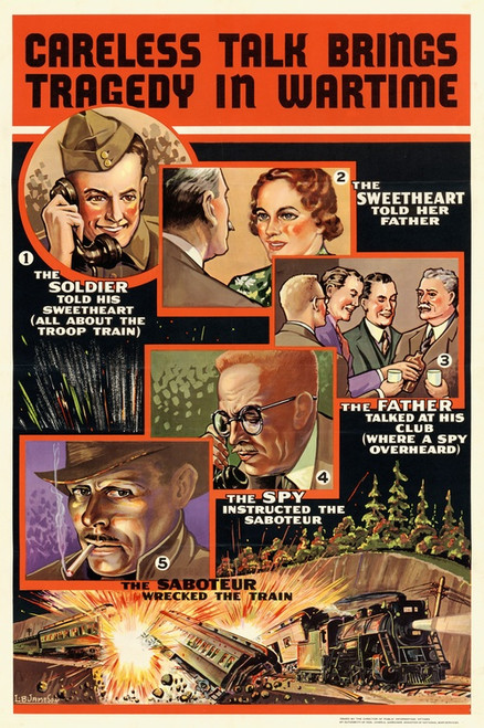 Digital Print - Careless Talk Brings Tragedy in Wartime by L. B. Jameson