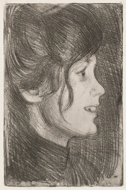 Digital Print - Portrait Of A Young Woman by Eero Jrnefelt