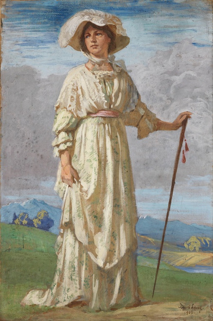 Digital Print - Auf dem Spaziergang by Albert Lang