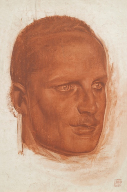 Digital Print - Portrait Of A Member Of The Croisire Jaune Expedition Team by Alexandre Jacovleff