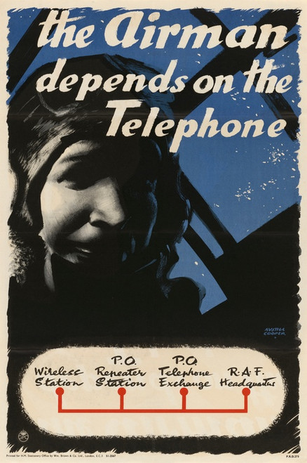 Digital Print - The Airman Depends on the Telephone by Austin Cooper