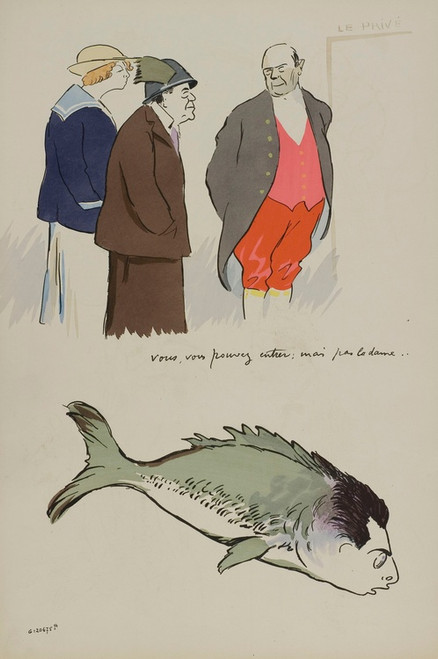 Digital Print - cagnotte des hommes by Georges Goursat (Sem)