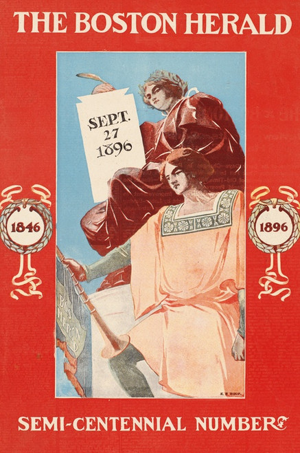 Digital Print - The Boston herald, semi-centennial number, 1846, 1896 by Elisha Brown Bird