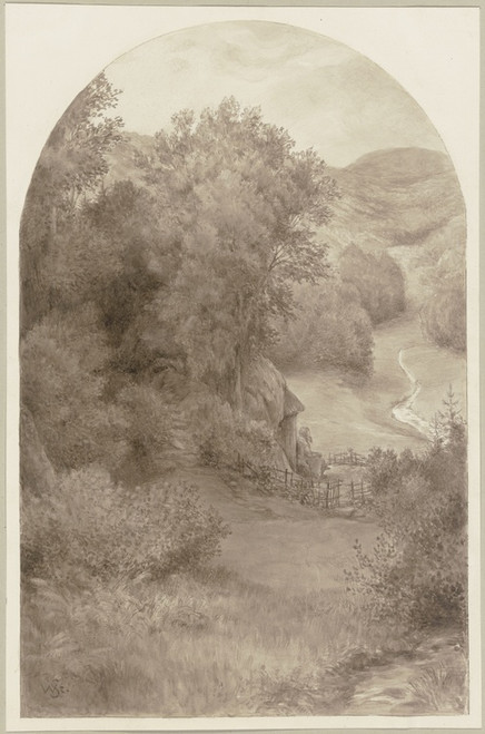 Digital Print - Brun in front of his hermitage by Wilhelm Steinhausen