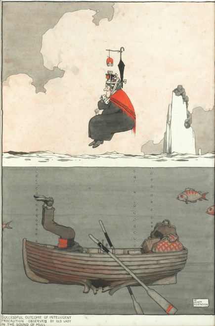 Digital Print - Successful Outcome of Intelligent Precaution Observed by Old Lady in the Sound of Mull' by William Heath Robinson