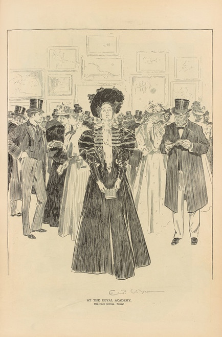 Digital Print - At the royal academy by Charles Dana Gibson