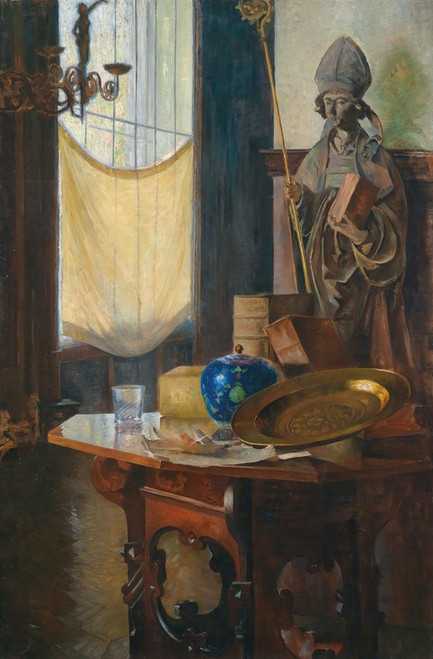 Digital Print - View of the studio by Carl Moll
