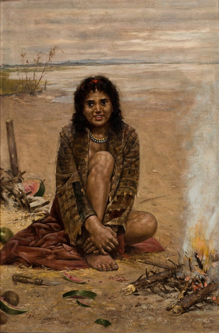 Digital Print - A Gypsy Woman by Antoni Kozakiewicz
