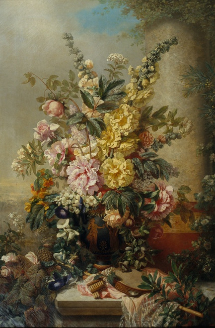 Digital Print - Large Vase with Flowers by Josep Mirabent