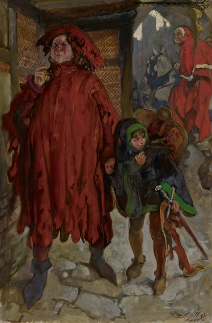Digital Print - Sir John Falstaff with His Page, King Henry IV, Part II, Act I, Scene II by Edwin Austin Abbey