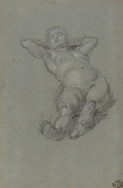 Digital Print - Reclining Female Nude by Domenico Tintoretto