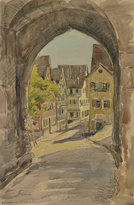 Digital Print - Hirschhorn am Neckar by Fritz Wucherer