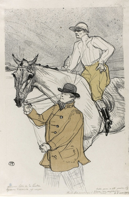 Digital Print - The Jockey Going to the Post by Henri de Toulouse-Lautrec
