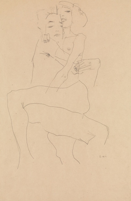 Digital Print - Couple Embracing by Egon Schiele