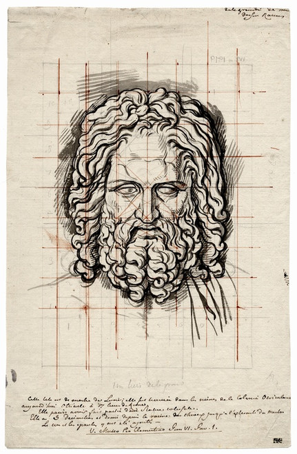 Digital Print - Head of the Zeus Otricoli by David Humbert de Superville
