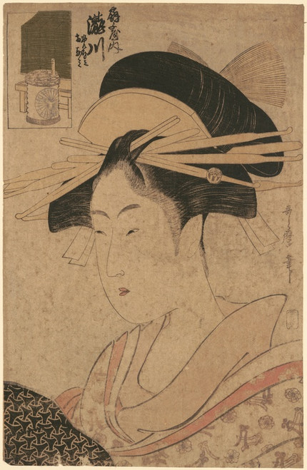 Digital Print - Portrait of Beauty, Takigawa at gi-ya by Kitagawa Utamaro