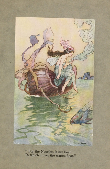 Digital Print - For the Nautilus is my boat in which i over the waters fioat.' by Warwick Goble