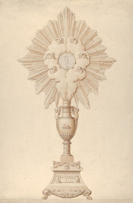 Digital Print - Design for a Monstrance (Presented to the City of Trieste by King Louis XVIII) by Louis Lafitte Digital Print - Design for a Monstrance (Presented to the City of Trieste by King Louis XVIII) by Louis Lafitte