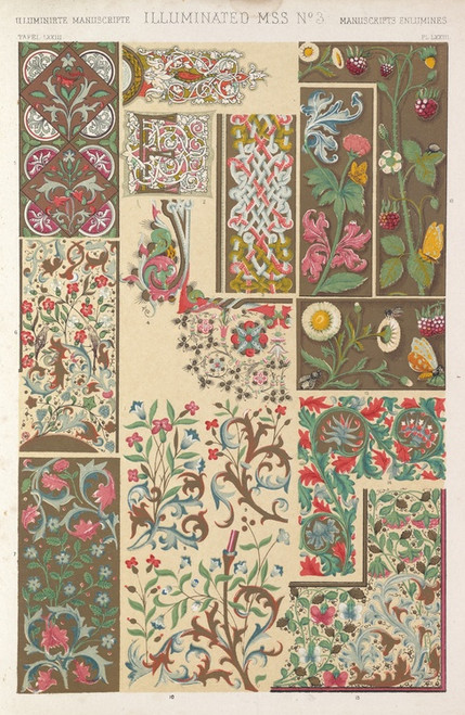 Digital Print - Illuminated Manuscripts No.3 by Owen Jones