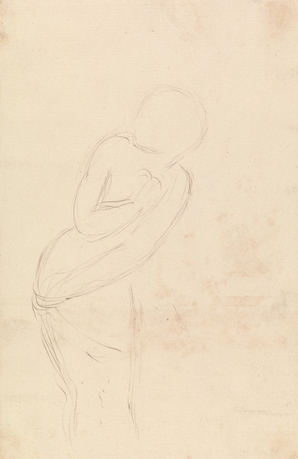 Digital Print - Sketch of a Woman (Study for Isabella and the Pot of Basil) by William Holman Hunt