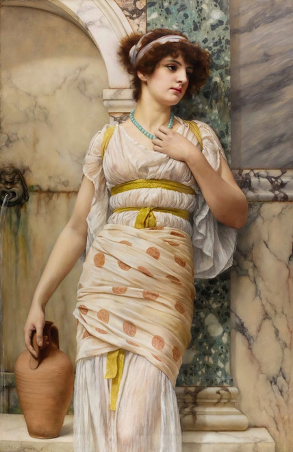Digital Print - At the fountain by John William Godward