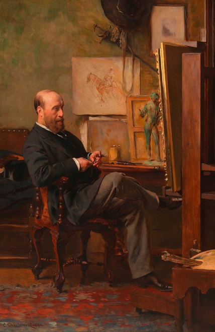 Digital Print - Die Zustimmung des Sammlers (The Collector's Approval) by Eduard Charlemont