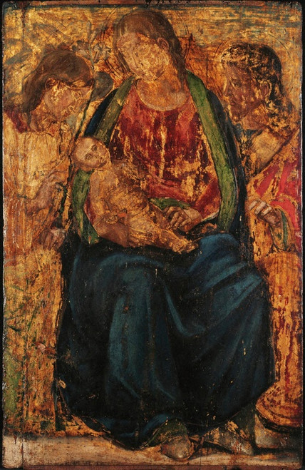 Digital Print - Virgin and Child with the Archangel Gabriel and an Unidentified Saint by Luca Signorelli