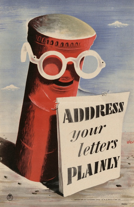 Digital Print - Address Your Letters Plainly by Hans Schleger