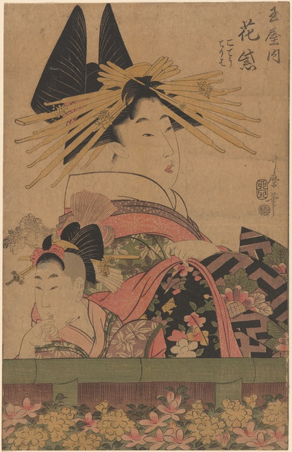 Digital Print - Portrait of Beauty, Hanamurasaki at Tama-ya by Kitagawa Utamaro
