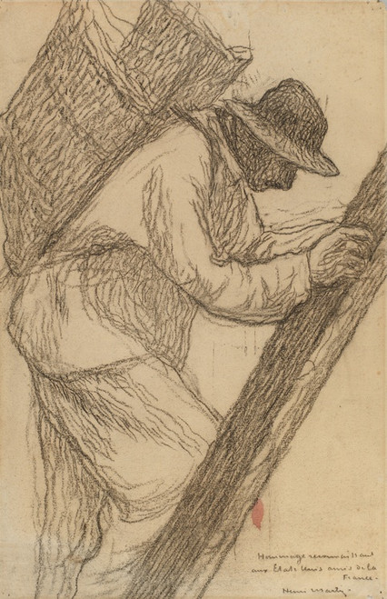 Digital Print - Workman on a Ladder by Henri Martin