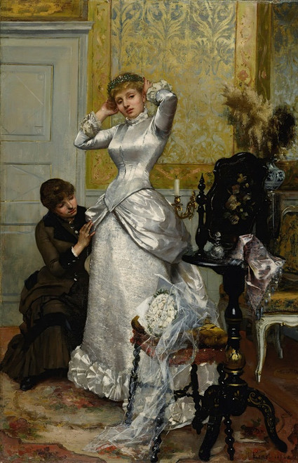 Digital Print - Dressing The Bride by Rudolf Ernst