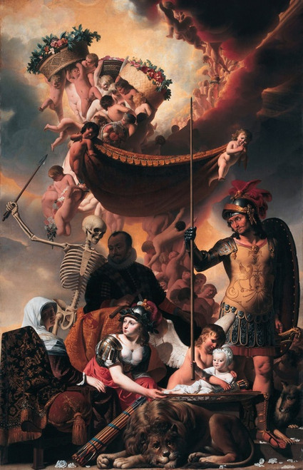 Digital Print - Allegory of the Birth of Frederick Henry of Orange-Nassau by Caesar Van Everdingen