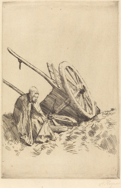 Digital Print - Broken Cart (La charrette brisee) by Alphonse Legros