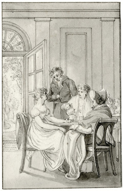 Digital Print - Aan het ontbijt: 'Schoon het eerst..' by Reinier Vinkeles