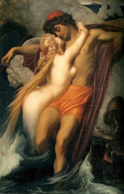 Digital Print - The Fisherman And The Syren by Frederic Leighton