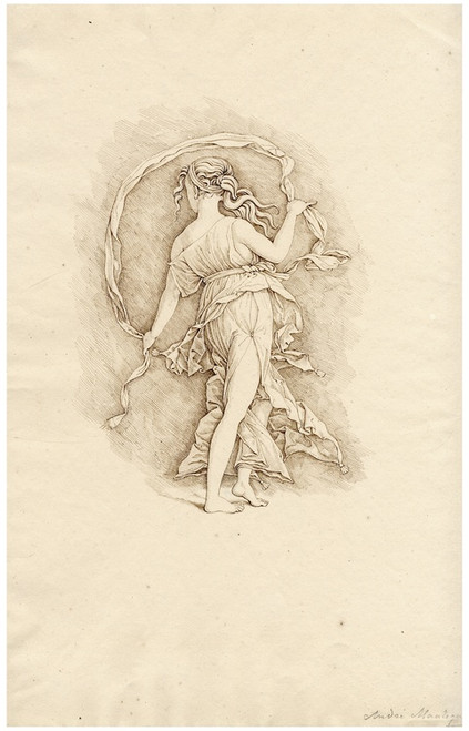 Digital Print - Dancing woman, seen from her back by David Humbert de Superville