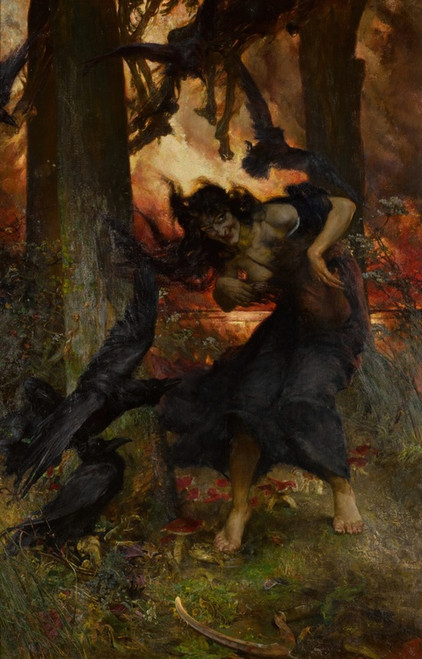 Digital Print - A Witch by Edgar Bundy